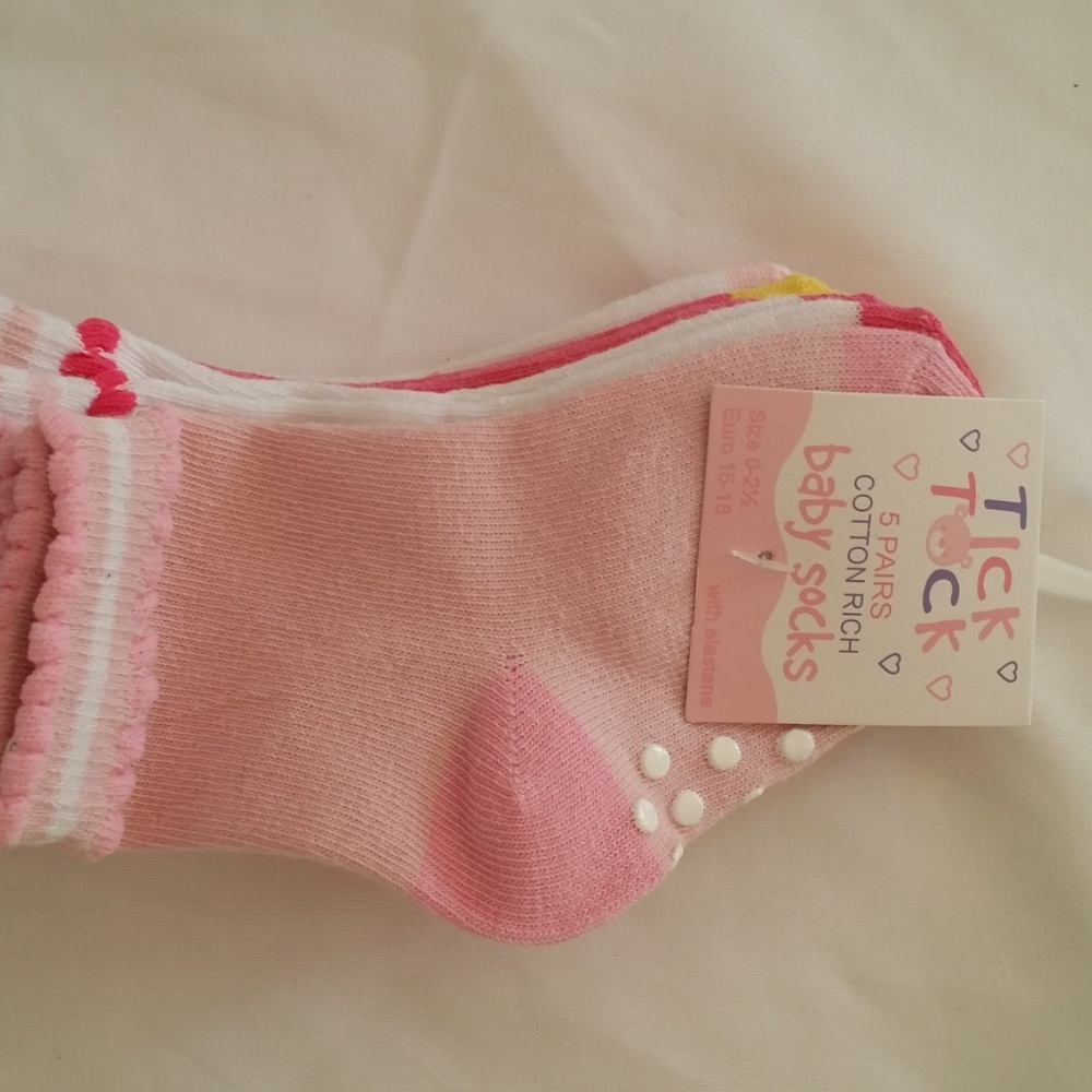 Tick Tock Baby Cotton Socks 5 pack